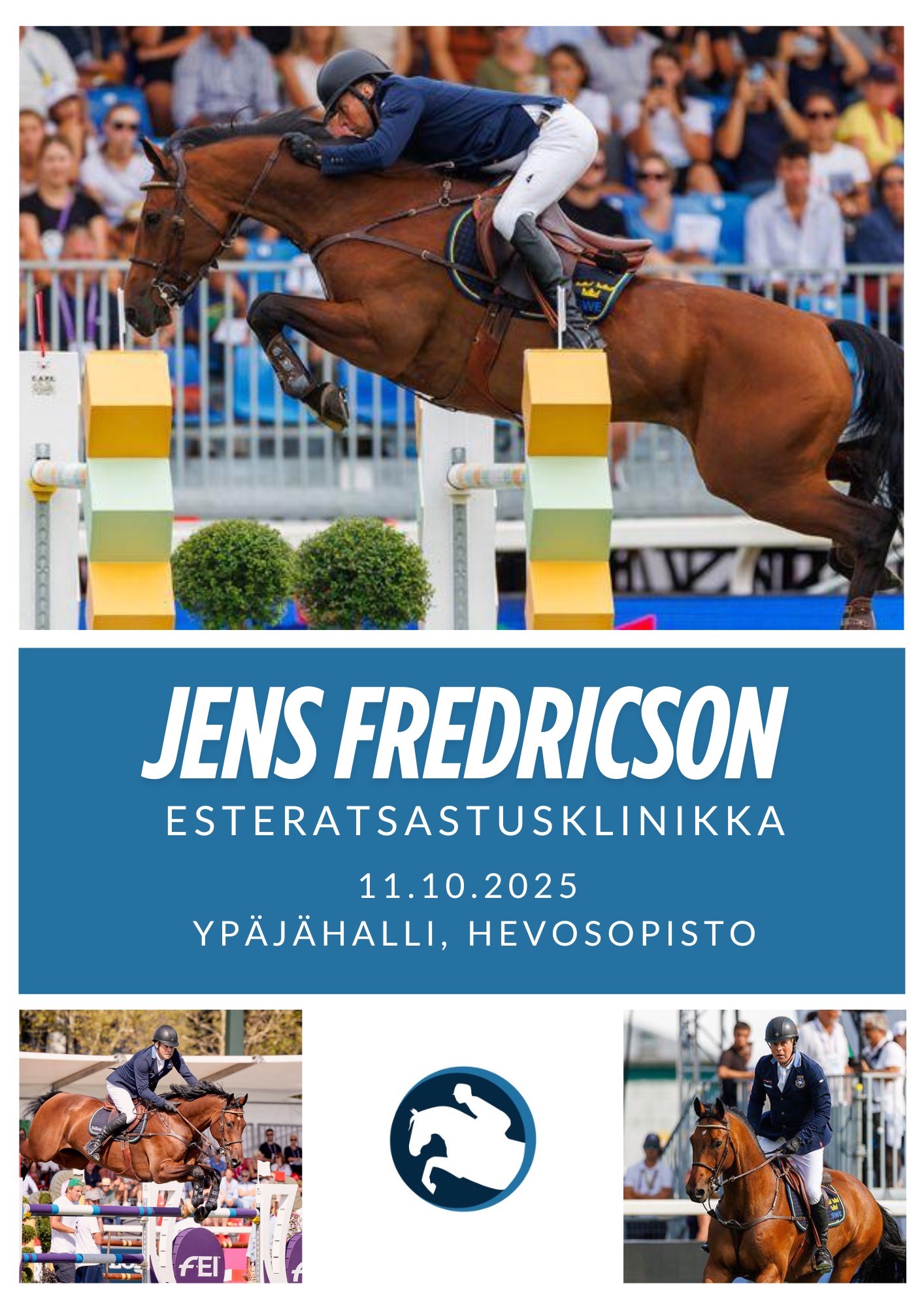 Jens Fredricson esteratsastusklinikka Ypäjähallissa 11.10.2025